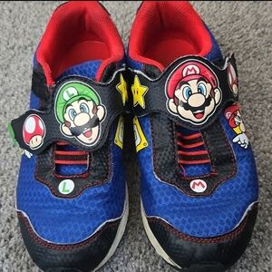 Sz 2 Light Up Nintendo Super Mario Luigi Colorful Retro Sneakers For Boys